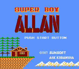 Super Boy Allan Title Screen